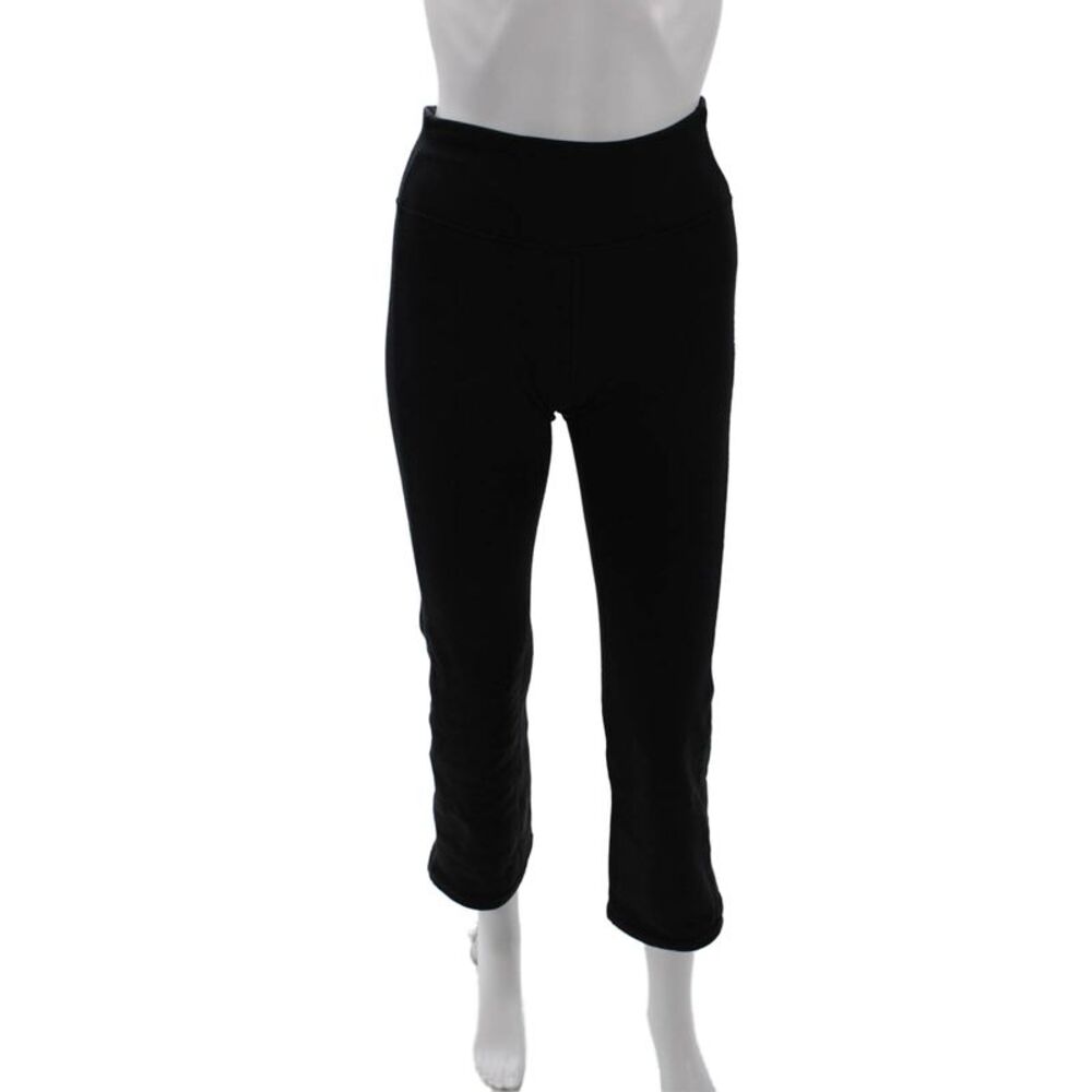 Athleta Womens Solid High Rise Wide Leg Athletic Pants Black Size XXS